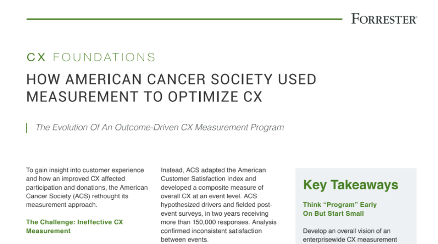 American Cancer Society CX use case clip