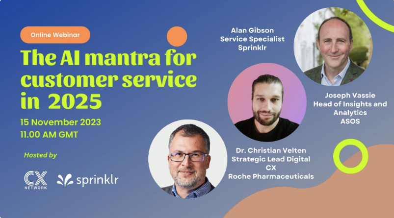 The AI mantra for customer services, CX Network webinar November 2023